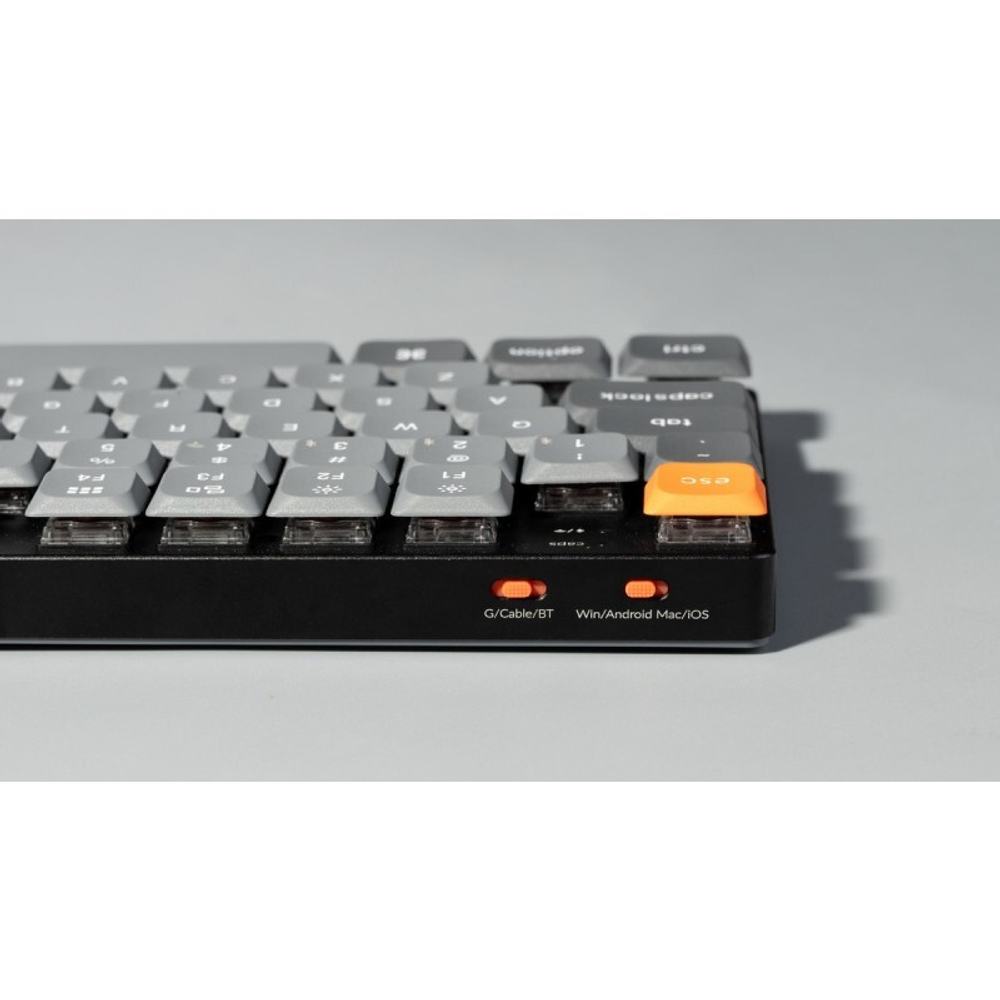 Беспроводная механическая ультратонкая клавиатура QMK Keychron K1 Max, 87 клавиш, Hot Swap, RGB-подсветка, Gateron Red Switch (K1M-H1-RU)