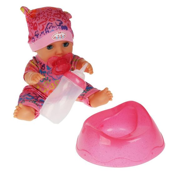 Пупс озвученный Оленька 20 см в боди, в комлекте 3акс КАРАПУЗ