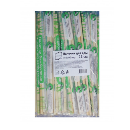Палочки для еды 21 см в бумаге БАМБУК КонтинентПак (2000пар/кор)