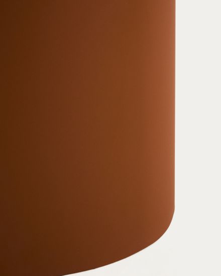 Приставной столик Olir из коричневой стали и закаленного стекла, 48 x 46,8 см