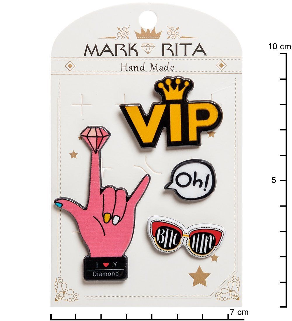 MR- 81 Н-р брошей с цанговым зажимом бабочкам «Гламурный стиль» Mark Rita