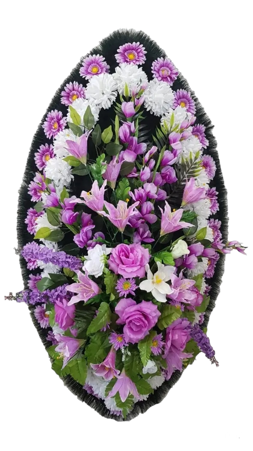 Похоронный венок из искусственных цветов «Классика №57» (90 см)