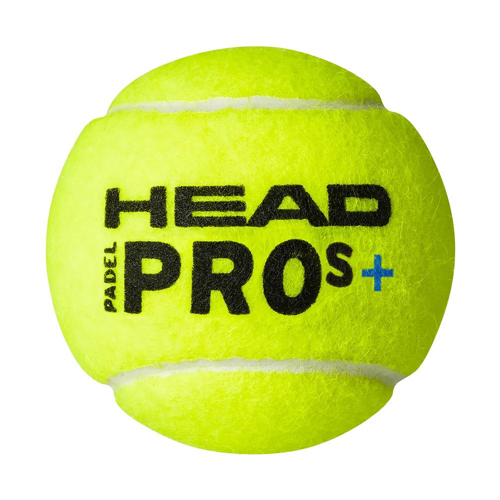 Мяч для падела HEAD Padel Pro S+, 540303, уп.3 шт, войлок,нат.резина,желтый