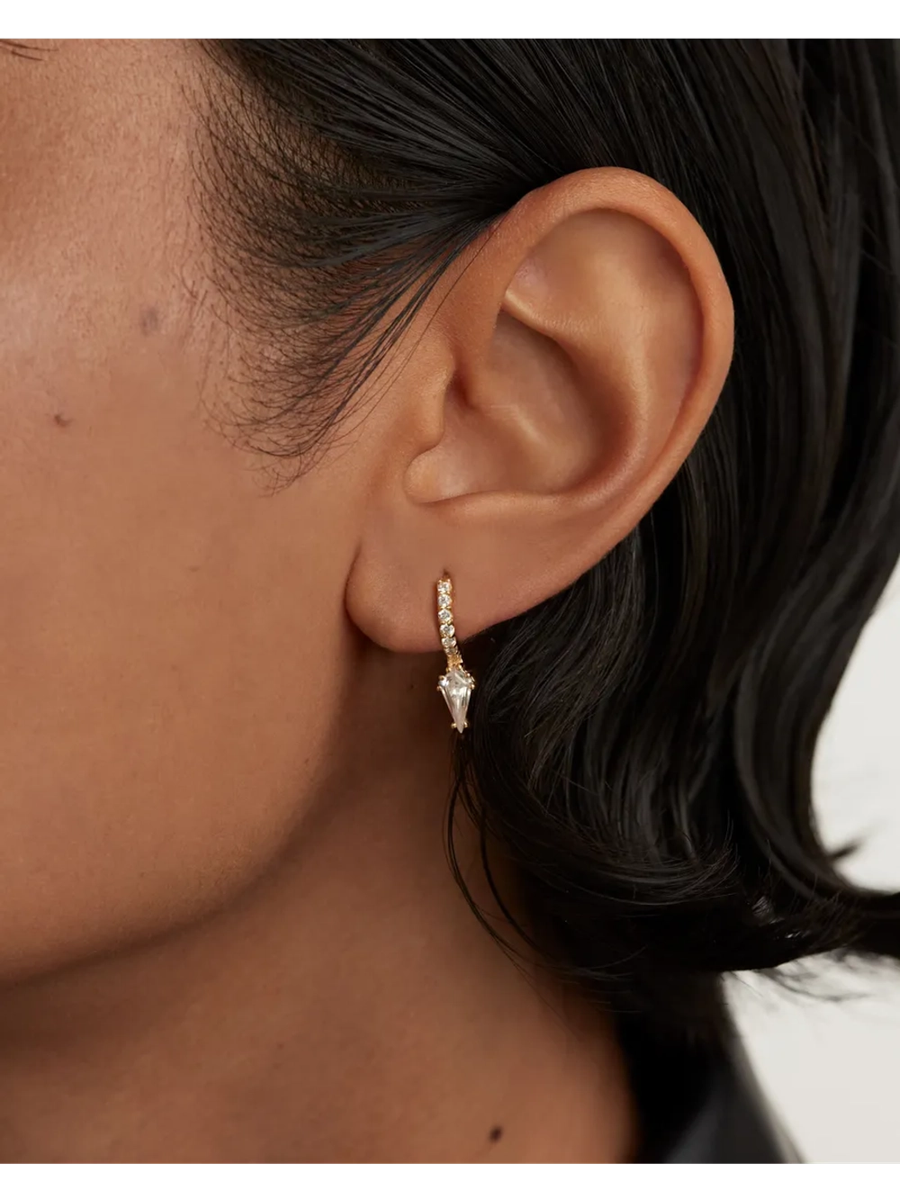 Одиночная серьга Manila серебро 925 пробы покрытое золотом