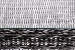 "Асти" лаунж-зона из искусственного ротанга на 4 персоны, цвет графит