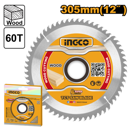 Диск пильный по дереву TCT INGCO TSB130523 INDUSTRIAL 305х30 мм 60Т