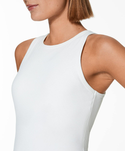 Oysho Майка Comfortlux в рубчик, белый