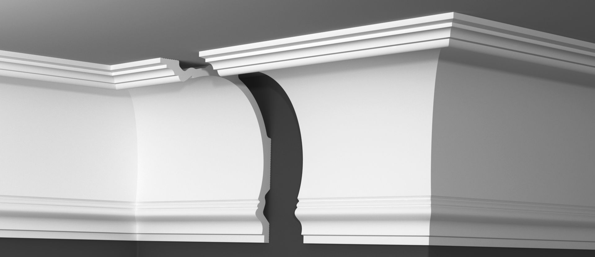 Плинтус потолочный Де-Багет Декор ДП 53/290