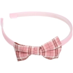 Ободок для волос детский на блистере «РОЗОВОЕ ОБЛАКО», принт клеточка, микс 6 цветов, 1см