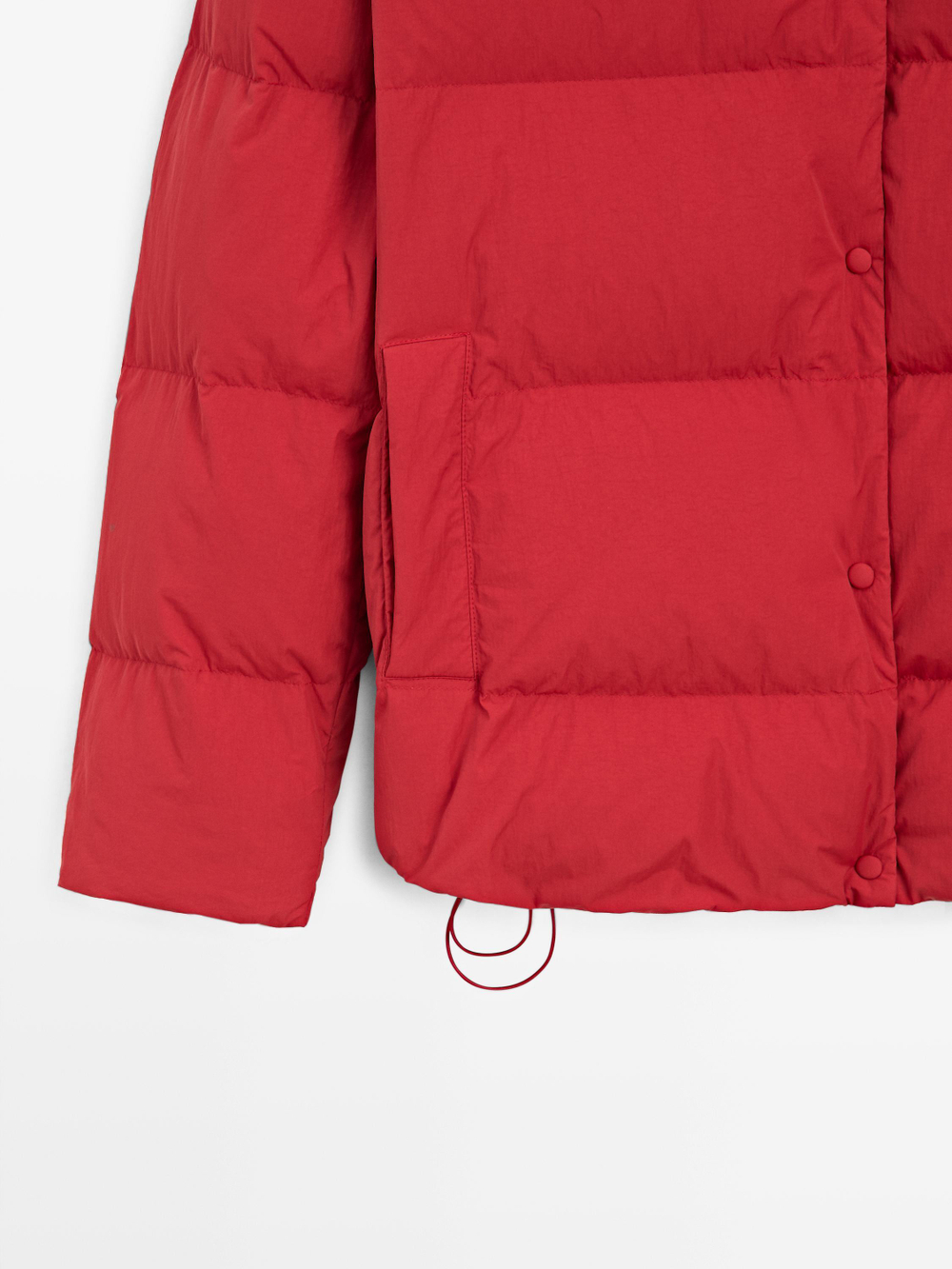 Massimo Dutti Пуховик оверсайз, красный