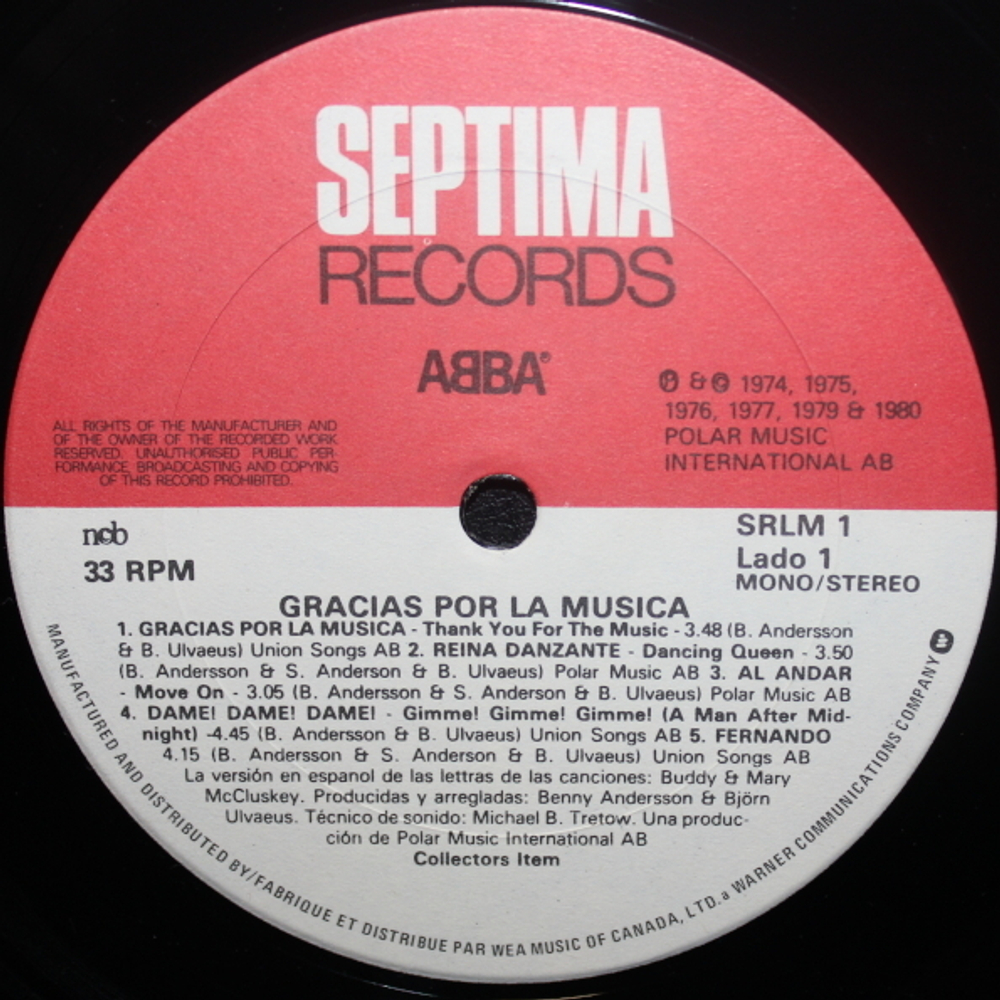 ABBA / Gracias Por La Musica (LP)