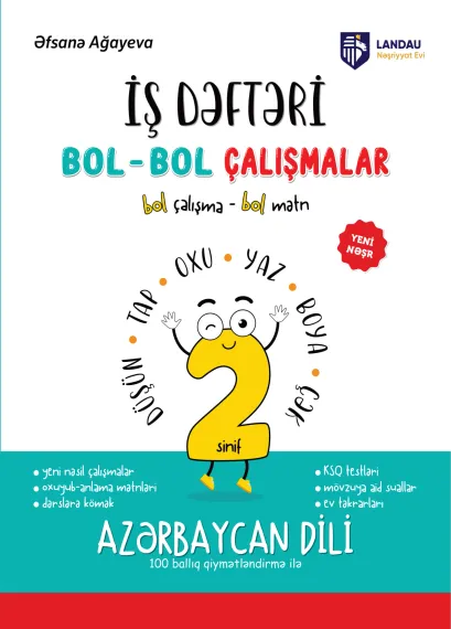 2-ci sinif İş dəftəri. Bol-bol çalışmalar. Azərbaycan dili