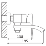 Смеситель для ванны Oute T10 T1002-1