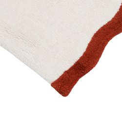 Коврик для ванной с кантом терракотового цвета из коллекции Trendy Ruffles, 50x80 см