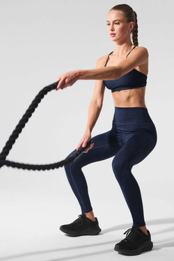 Alo yoga Леггинсы Airlift с высокой посадкой, темно-синий