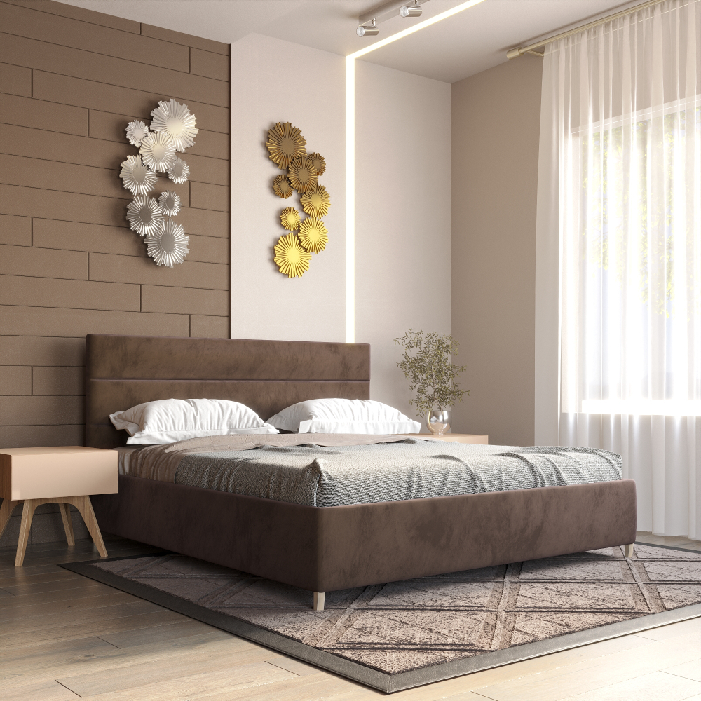 Двуспальная кровать с настилом Медиум, 160х180