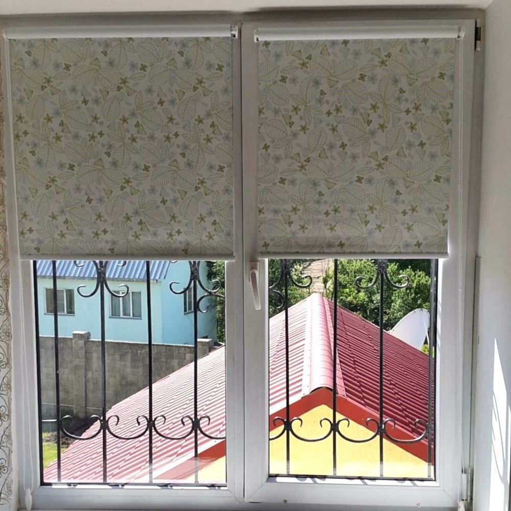 Рулонные шторы "Адажио цвет зеленый"