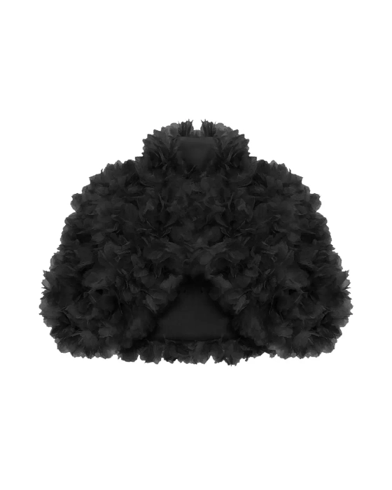 Укороченное болеро с цветочной отделкой