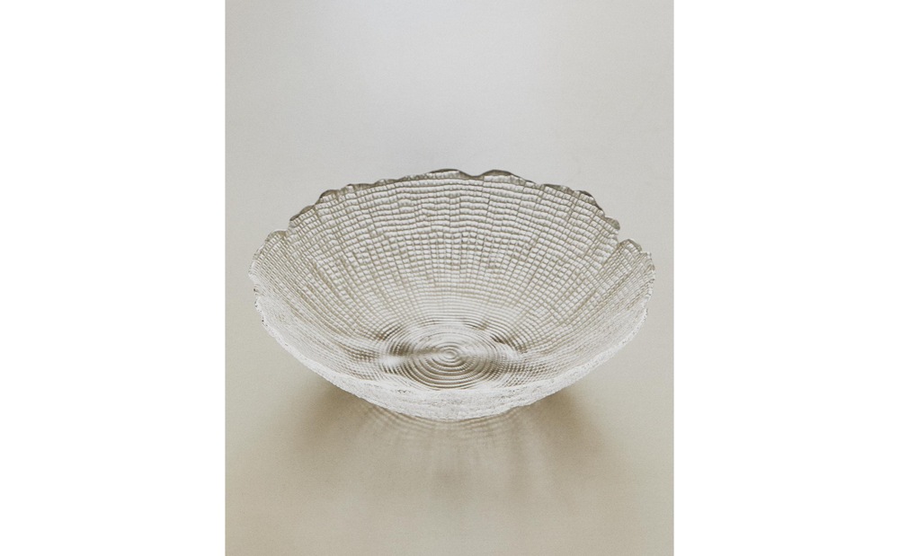 Zara Home блюдо сервировочное из стекла, цвет прозрачный, 27.5 см
