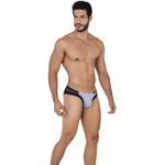Мужские трусы слипы серые с черными вставками Clever AIR BRIEF 062113