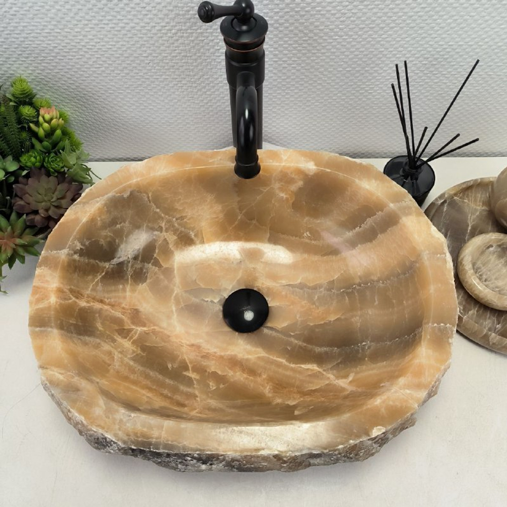 Раковина из оникса Erozy Yellow EO-62300 52*41*15 0096