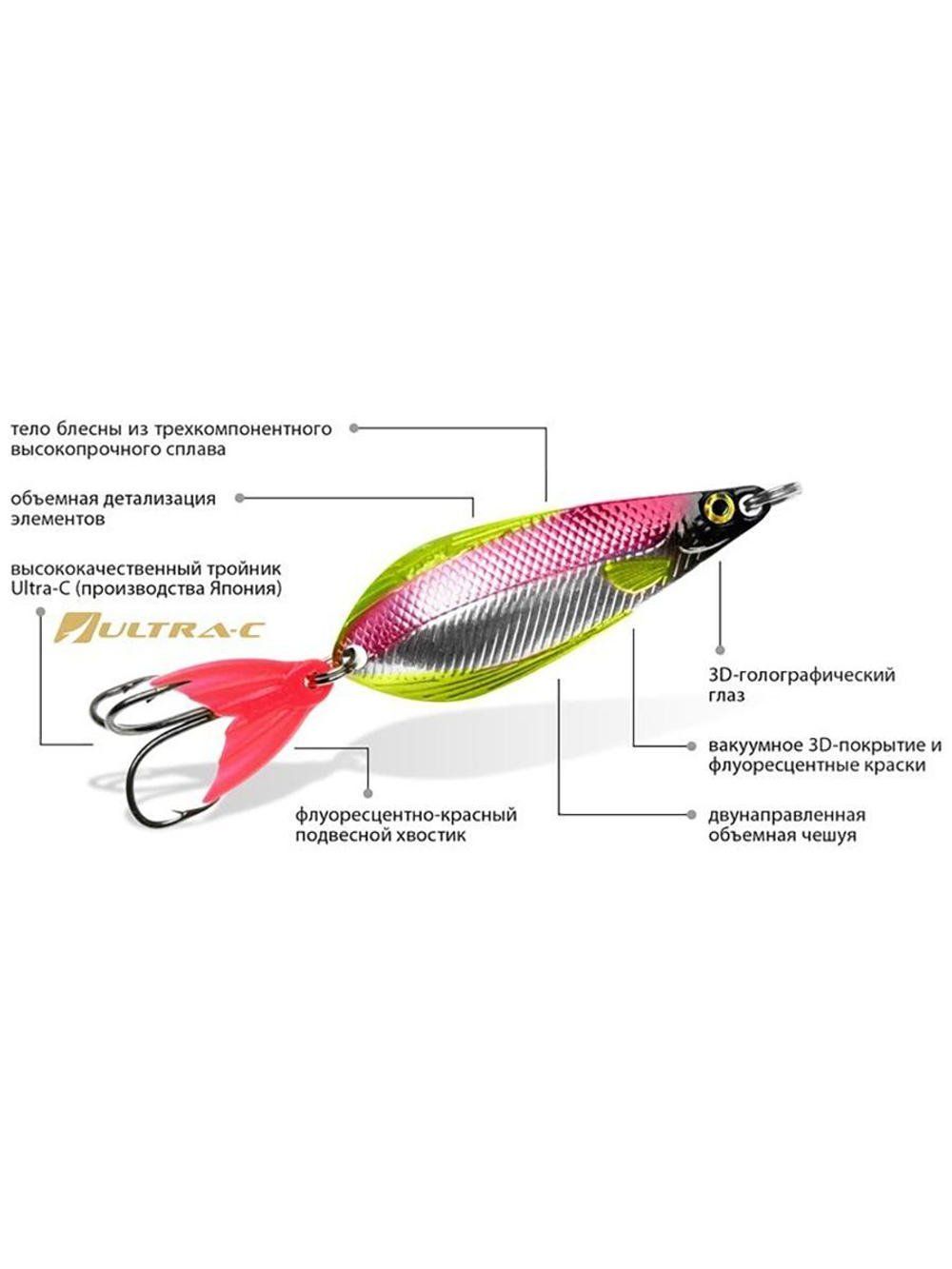 Блесна для рыбалки АТОМ M 23,0g цвет 03