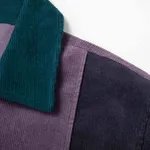 Рубашка Ymkashix Velvet Color block Zip Графитовая/Изумрудная/Пурпурная