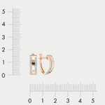 Серьги с фианитами из розового золота 585 пробы для женщин (арт. С4797)