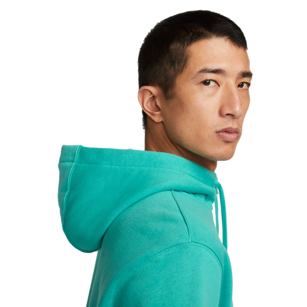 Мужская теннисная кофта Nike Swoosh M Club Hoodie FZ BB - washed teal/washed teal/white
