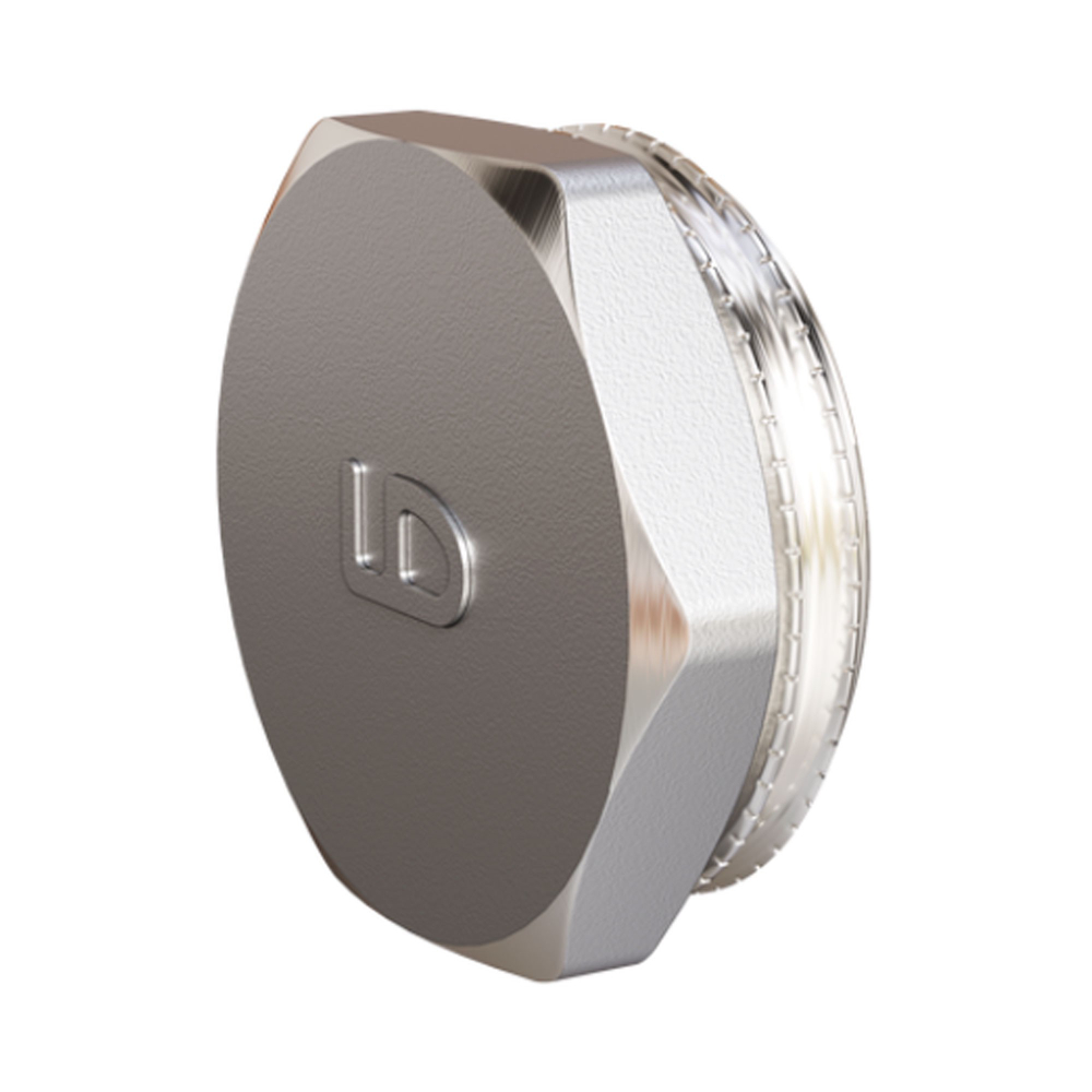 Пробка LD Pride DN15 (1/2") НР латунь никель БЕЗ БИРКИ