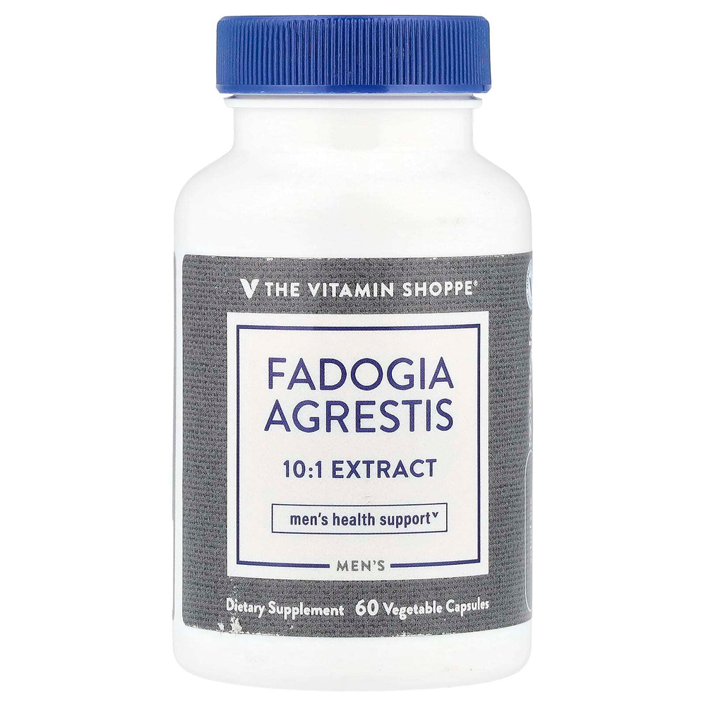 The Vitamin Shoppe, Fadogia Agrestis для мужчин, 60 растительных капсул (600 мг на капсулу)