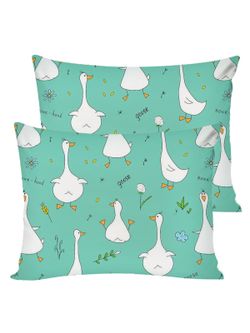 Постельное белье Полисатин Мечта "Гуси-Гуси" семейное Наволочка 50х70 см 2 шт Простынь на резинке 160x200 см Пододеяльник 145x215 см 2шт