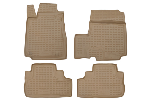 Коврики в салон для HONDA CR-V III 2007-, 4 шт. (полиуретан, бежевые) NLC.18.15.212K