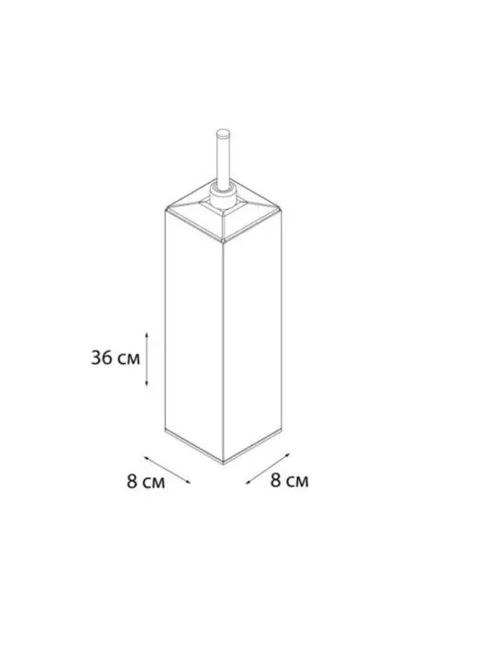 "KVADRO" Ёрш напольный хромированный квадратный FX-446 (к/к 20)