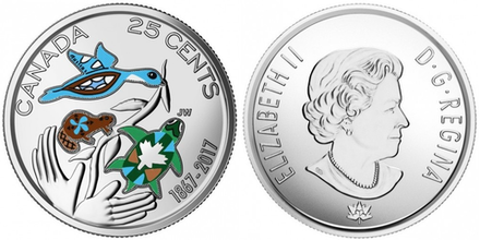 Канада 25 центов, 2017 150 лет Конфедерации Канада