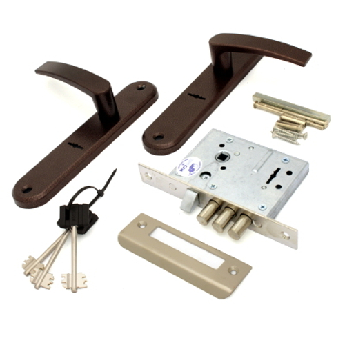 Замок врезной Рязань ЗВ 9-8/13  медь  м/о  55м   с/ручк. 84301 3кл. /4420