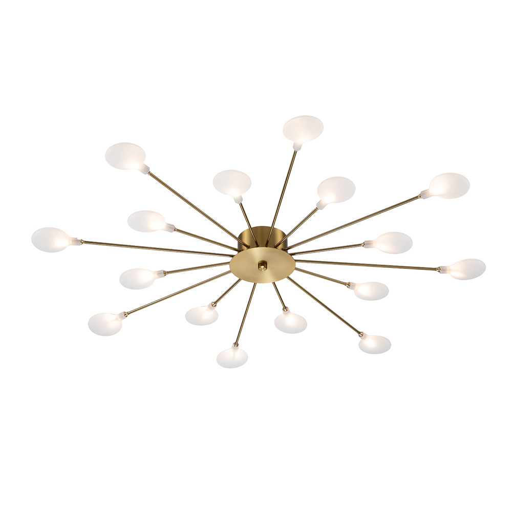 Потолочный светильник 16x3Вт G4,  металл/акрил, медь. К люстре подходят лампочки с цоколем G4 и максимальной мощностью 3Вт.Диаметр 10мм, высота до 65мм