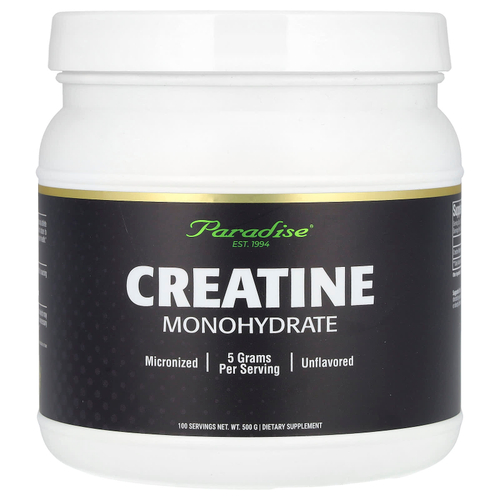 Paradise Herbs, Моногидрат креатина, без добавок, 500 г