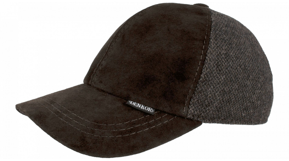 Бейсболка пальтовая ткань+замш/Denkor