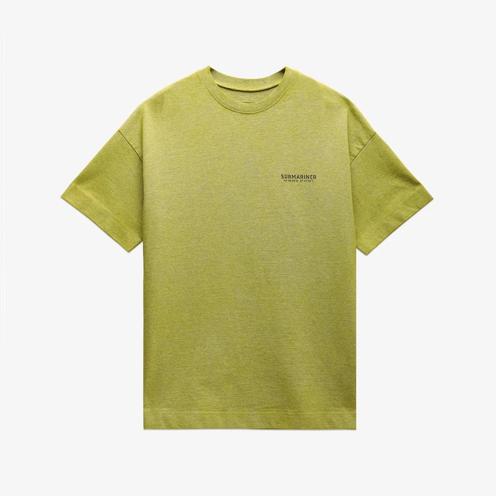 TSHRT_BXFT Sprayed GMD Melange Lime