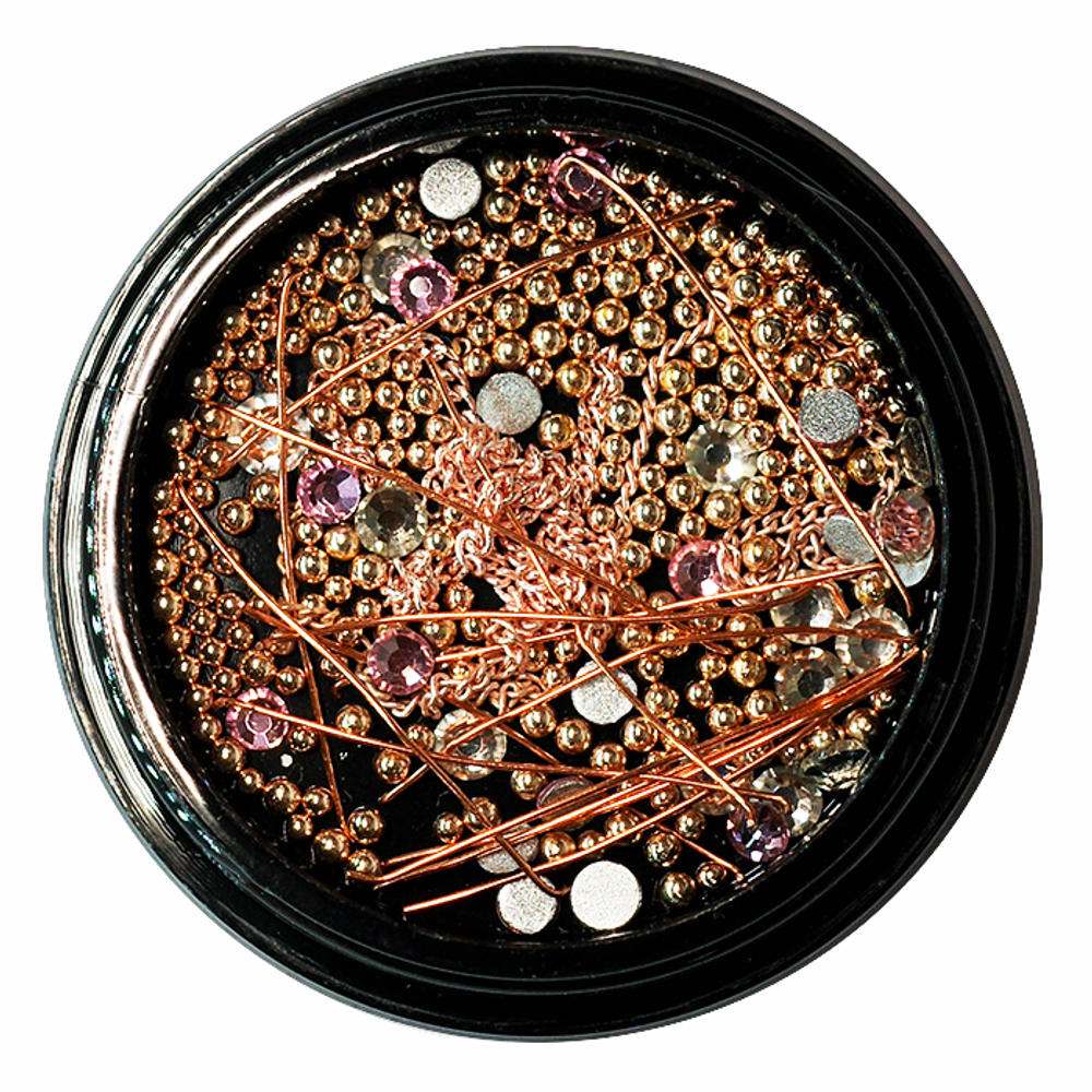 Дизайн "Mix Rose gold" в черной банке