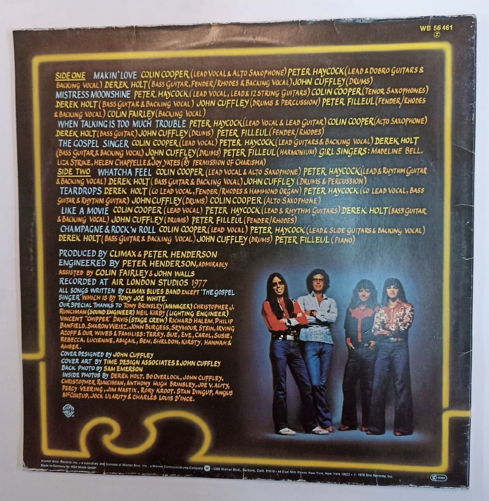 Винтажная виниловая пластинка Climax Blues Band Shine On (Germany 1978)