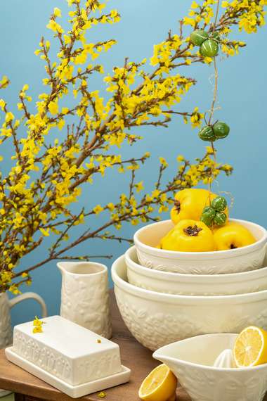 Масленка birds of paradise, кремовая