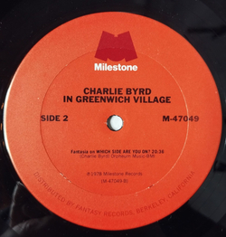 Винтажная виниловая пластинка LP Charlie Byrd In Greenwich Village (USA 1978)