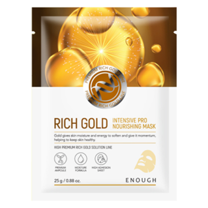 Enough Маска тканевая с золотом - Rich gold intensive pro nourishing mask, 25мл