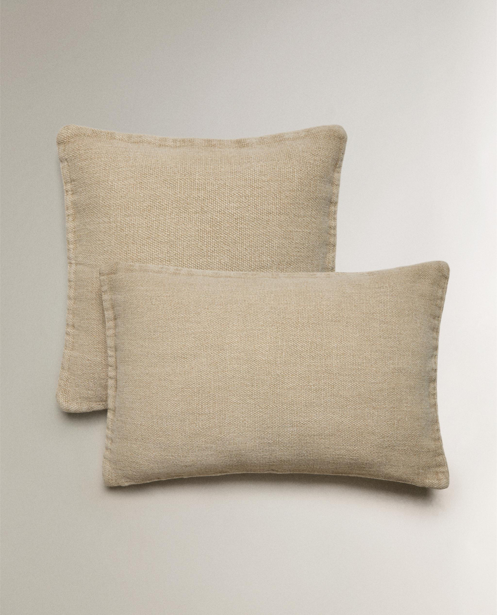 Zara Home наволочка декоративная из льна, бежевый · 6366/008