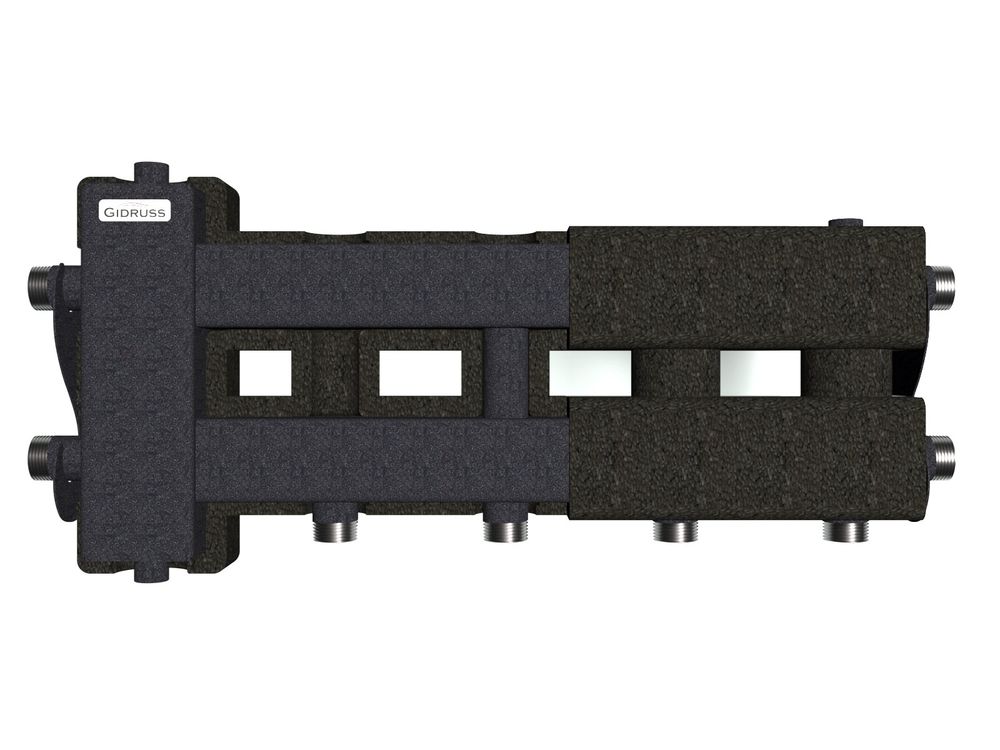 Коллектор балансировочный BM-60-3D.EPP (2 контур вниз, 1 в сторону, EPP-термоизоляция)