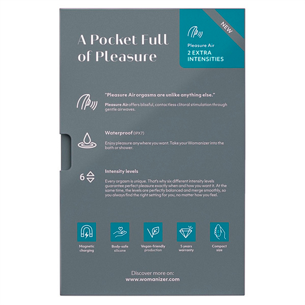 Серый бесконтактный клиторальный стимулятор 11,7см Womanizer Starlet 3 Gray WZ231SG6