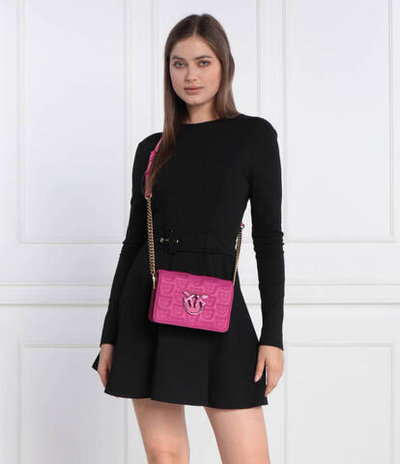 Кожаная сумка-мессенджер LOVE CLICK MINI LO Pinko - фуксия(100067 A17D)