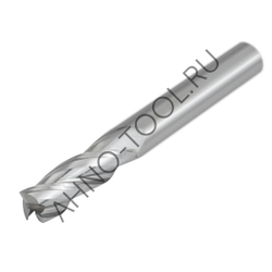 Фреза твердосплавная  12мм (L=75, l=32, хв=12) Z3 45° по алюминию и цвет.металлам BRAL-3E-D12.0 AHNO